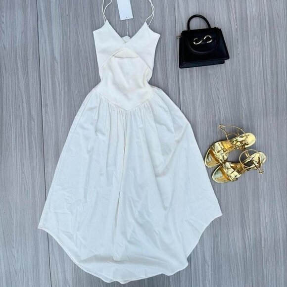 Zara Dresses & Skirts - Zara Cut Out Combination Drop Waist Dress